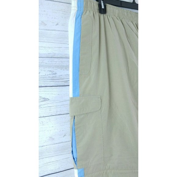 Phys. Sci Men's Tan Convertible Elastic Waist Pants 6 pockets Size XL - Picture 3 of 8